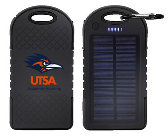 branded solar charger with clip
